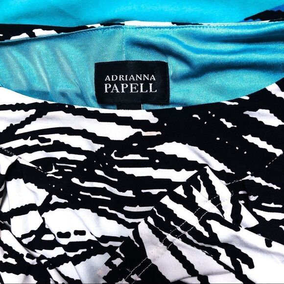 Adrianna Papell Striped Sheath Dress Sz 6 - Picture 2 of 8